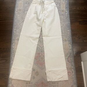 Abercrombie & Fitch Cream High-Rise Pants